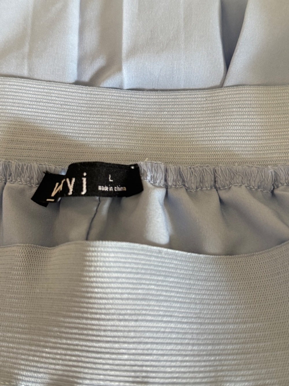 Very J Pleated Activewear Mini Skirt - Light Blue - Large - Picture 3 of 4